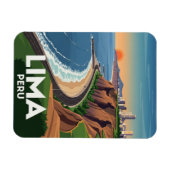 Magnet Flexible Falaises de Lima Pérou Voyage (Horizontal)