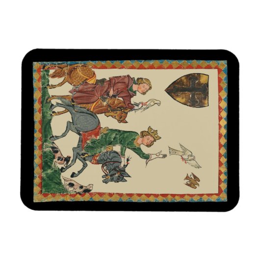 Magnet Flexible Falconry, 14th Century Codex Manesse (Horizontal)