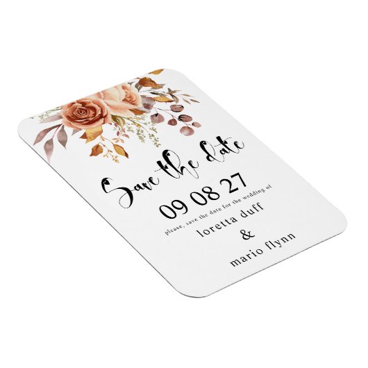 Magnet Flexible Fall Bouquet Save the date (Côté Droit)