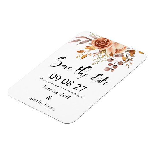 Magnet Flexible Fall Bouquet Save the date (Côté Gauche)