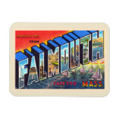 Magnet Flexible Falmouth Cape Cod Massachusetts Carte postale Vint (Horizontal)