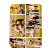 Magnet Flexible Famille 5 Photo Nom du collage (Vertical)