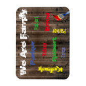 Magnet Flexible Famille De 4 Personnalisés (Vertical)