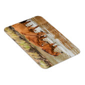 Magnet Flexible Famille de Cheval Brown à la rivière (Côté Droit)