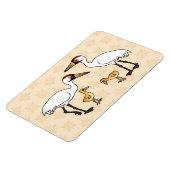 Magnet Flexible Famille de grues blanches (Côté Gauche)