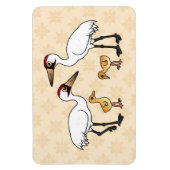 Magnet Flexible Famille de grues blanches (Vertical)