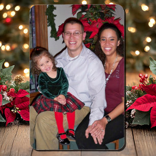 Magnet Flexible Famille de Noël Photo 4 x 6 Happy Memories