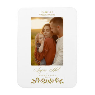 Magnet Flexible Famille de photo de Noël élégante et chic moderne