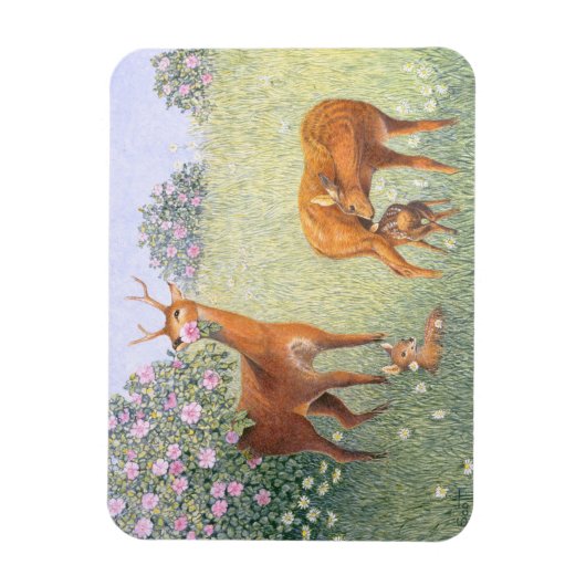 Magnet Flexible Famille des cerfs (Vertical)