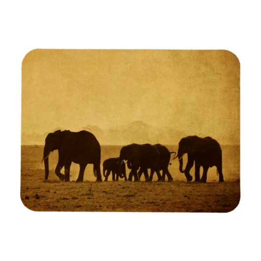 Magnet Flexible Famille des éléphants (Horizontal)