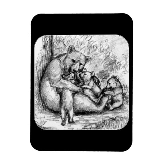 Magnet Flexible Famille d'ours (Vertical)