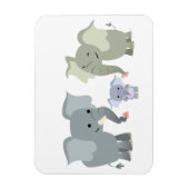 Magnet flexible Famille Eléphant Carton mignon (Vertical)