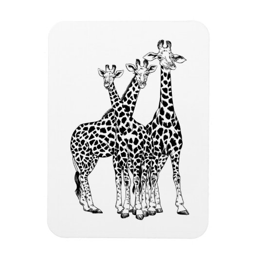 Magnet Flexible Famille Giraffe (Vertical)