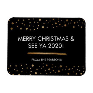 Magnet Flexible Famille personnalisée Joyeux Noël et Voir Ya 2020