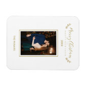 Magnet Flexible Famille photo de Noël Holly Simple Elegant (Horizontal)