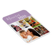 Magnet Flexible Famille Souvenirs 5 photo collage violet (Côté Droit)