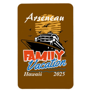 Magnet Flexible Famille Vacances Coucher de soleil Orange Personna