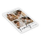 Magnet Flexible Family Photo Collage Modern Heart Script (Côté Droit)