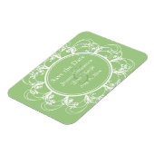Magnet Flexible Fancy Floral Enregistrer l'aimant de date (vert) (Côté Gauche)