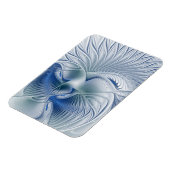 Magnet Flexible Fantaisie dynamique Abstrait Tons bleus Art fracta (Côté Gauche)