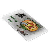 Magnet Flexible fantôme, chauve-souris et chat, Joyeux Halloween ! (Côté Droit)