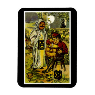 Magnet Flexible Fantôme d'Halloween et Jack-o-Lantern