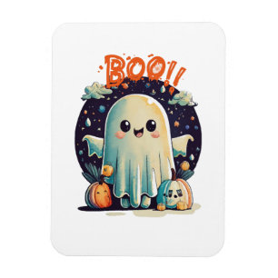 Magnet Flexible Fantôme drôle d'Halloween dans la Galaxie