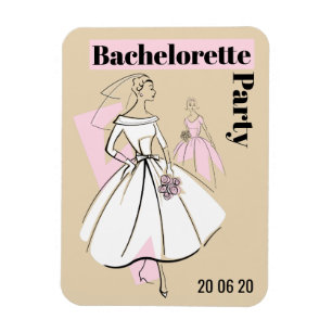 Magnet Flexible Fashion Bride Neutral Bachelorette Party flexible