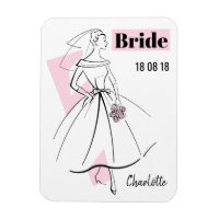 Fashion Bride Pink Bride aimant flexible
