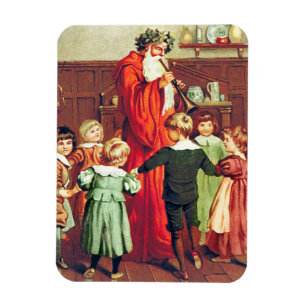 Magnet Flexible Father Christmas Blowing The Horn