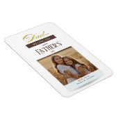 Magnet Flexible Fathers Day Best Dad Ever Photo (Côté Droit)