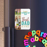 Magnet Flexible Father's Day Keepsake 3 Photo<br><div class="desc">Happy Father's Day Photo Magnet which you can personalize with 3 of your favorite photos. This smart and stylish design will look great on the refrigerataor, dad's tool chest or filing cabinet. It has bold typography which reads "happy father's day [year]" and "Best Dad ever" in rust brown, teal and...</div>
