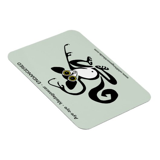 Magnet Flexible Faune étrange - AYE-AYE -Primate - Lemur - (Côté Droit)