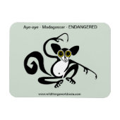 Magnet Flexible Faune étrange - AYE-AYE -Primate - Lemur - (Horizontal)