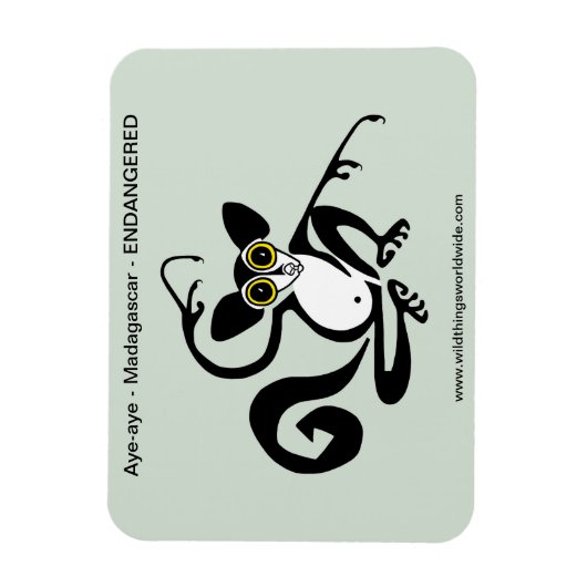 Magnet Flexible Faune étrange - AYE-AYE -Primate - Lemur - (Vertical)