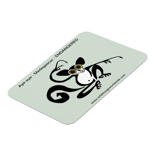 Magnet Flexible Faune étrange - AYE-AYE -Primate - Lemur - (Côté Gauche)