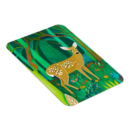 Magnet Flexible Faune tachetée dans un cadre forestier Imaginaire (Côté Droit)
