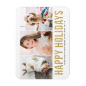 Magnet Flexible Faux Gold Parties scintillant Photo Collage Joyeux (Vertical)