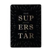 Magnet Flexible faux or feuille papa est superstar fête des pères (Vertical)