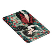 Magnet Flexible Fée dans une aquarelle de prairie fleurie (Côté Droit)