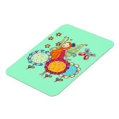 Magnet Flexible Fée de jardin avec des fleurs (Côté Gauche)