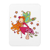 Magnet Flexible Fée de jardin sur le champignon (Vertical)