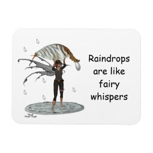 Magnet Flexible Fée De Pluie Garçon Avec Aimant Flexible Feuille