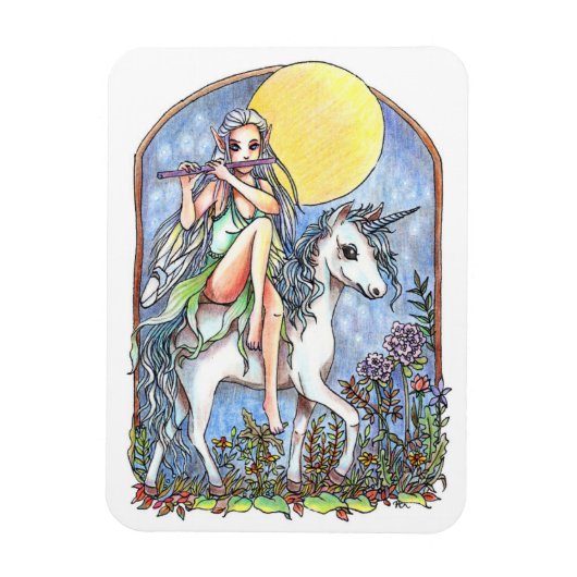 Magnet Flexible Fée et licorne (Vertical)