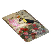 Magnet Flexible Fée vintage et collage d'oiseaux (Côté Droit)