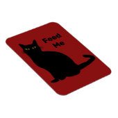 Magnet Flexible Feed Me noir chat aimant rouge (Côté Droit)