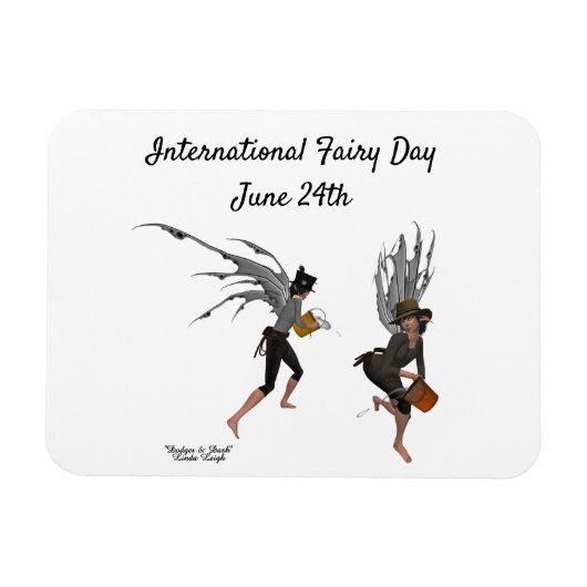 Magnet Flexible Féeries de pluie pour garçon jumeaux (Horizontal)