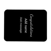 Magnet Flexible Félicitations ajouter un message de nom simple dip (Horizontal)