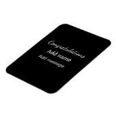 Magnet Flexible Félicitations ajouter un message de nom simple dip (Côté Gauche)