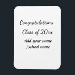 Magnet Flexible Félicitations classe d'ajouter le nom d'année scol<br><div class="desc">conception</div>